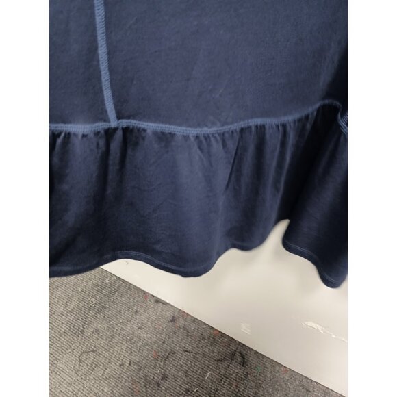 LOGO By Lori Goldstein Womens Midi Dress Sz 1X Navy Minimalist Lagenlook Modest - Picture 4 of 10